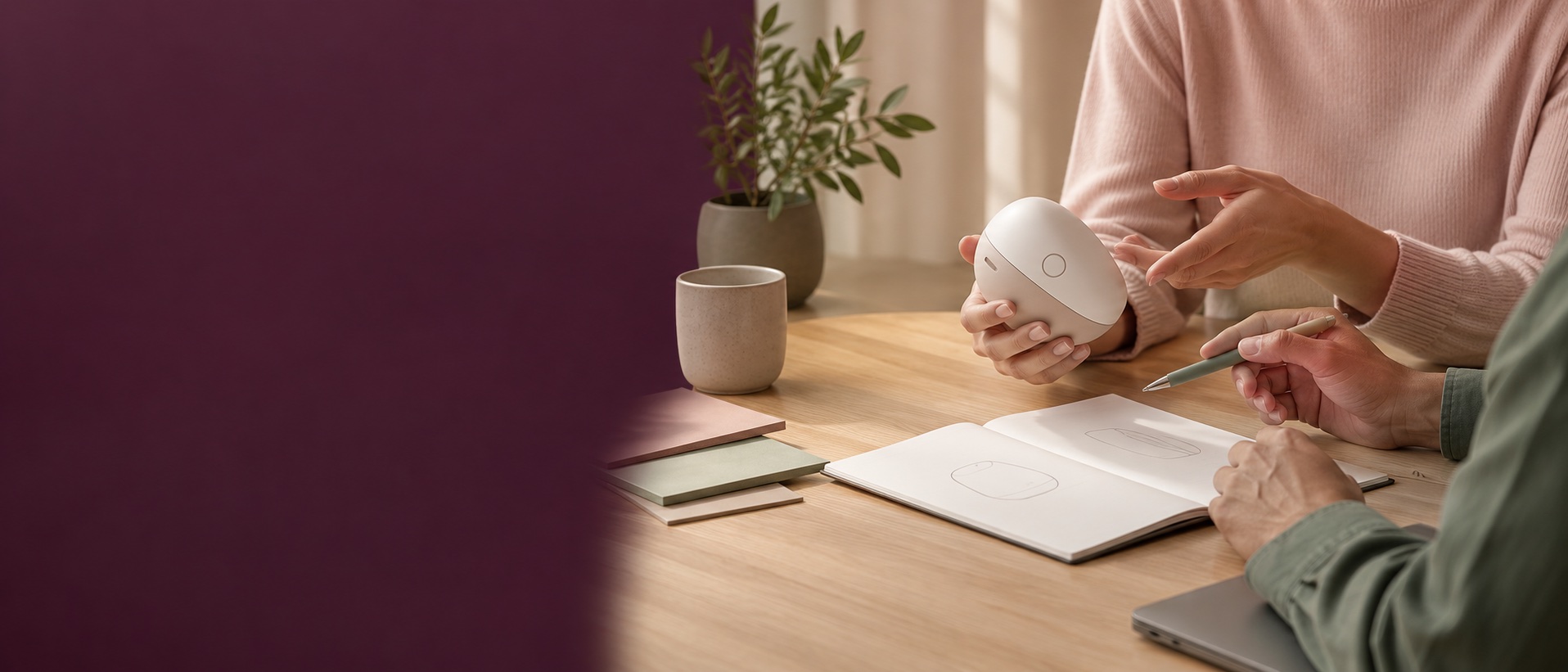 Contextual business discussion around a generic handheld healthcare product